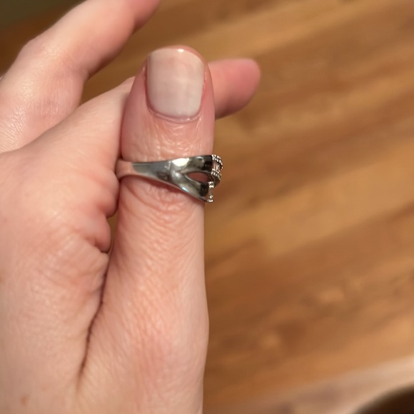 Petite Diamond Crossover Ring - Picture 8 of 11